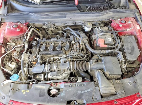 1HGCV1F34MA098909 2021 HONDA ACCORD Red Widok wnętrza z tyłu