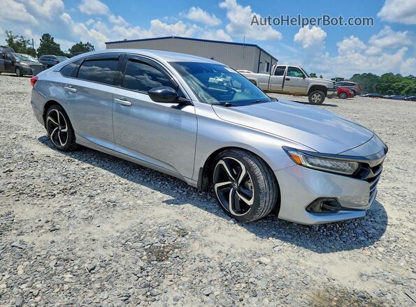 1HGCV1F34MA107883 2021 HONDA ACCORD Silver Front right