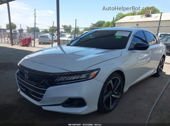 1HGCV1F34NA124443 2022 HONDA ACCORD White Przód lewy