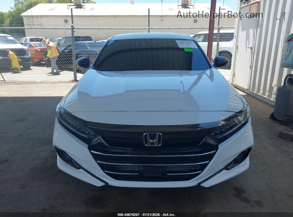 1HGCV1F34NA124443 2022 HONDA ACCORD White Widok zestawu wskaźników
