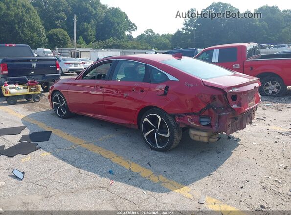1HGCV1F35JA015385 2018 HONDA ACCORD Red Задня ліва чверть