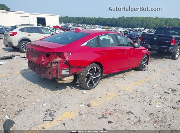 1HGCV1F35JA015385 2018 HONDA ACCORD Red Задня права чверть