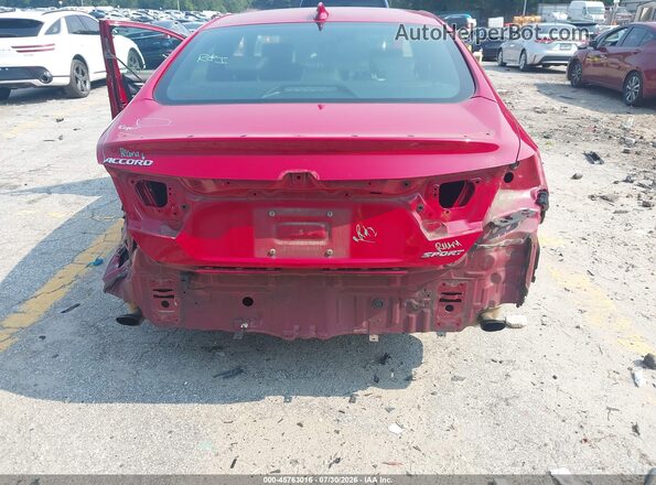 1HGCV1F35JA015385 2018 HONDA ACCORD Red Вид спереду