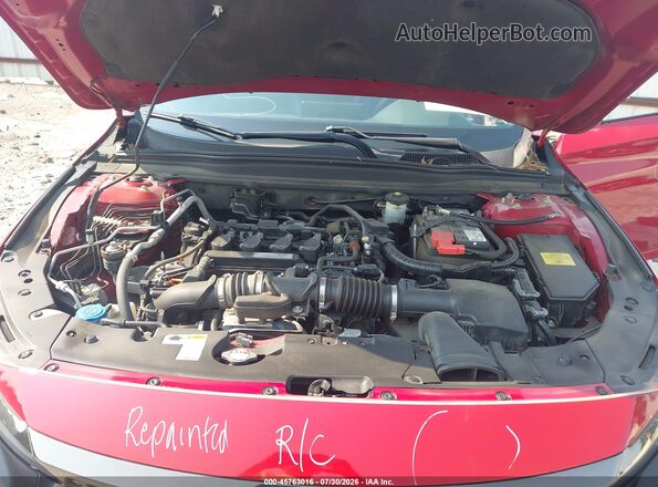 1HGCV1F35JA015385 2018 HONDA ACCORD Red Вид ззаду