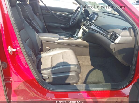 1HGCV1F35JA015385 2018 HONDA ACCORD Red Вид салону спереду