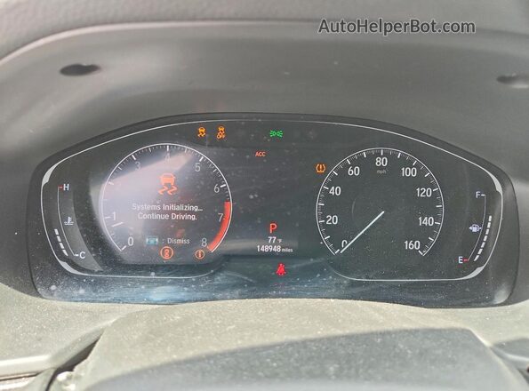 1HGCV1F35JA025303 2018 HONDA ACCORD Silver Instrument cluster view