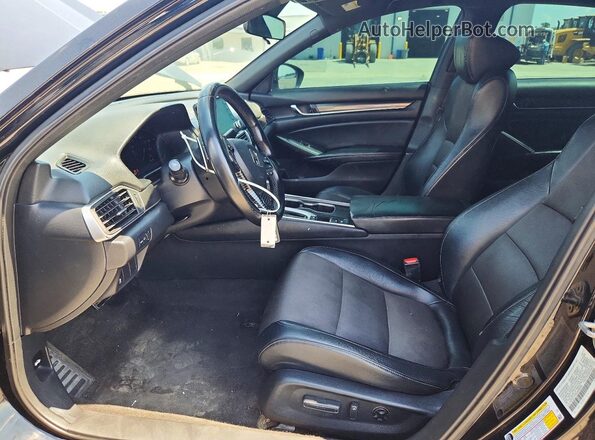 1HGCV1F35JA030064 2018 HONDA ACCORD Black Vista interior delantera