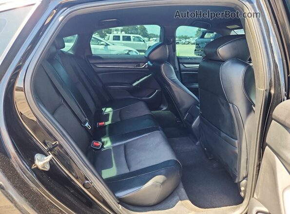 1HGCV1F35JA030064 2018 HONDA ACCORD Black Vista de los asientos traseros