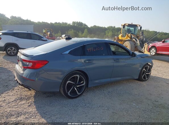 1HGCV1F35JA095271 2018 HONDA ACCORD Синий Панорамный вид салона 360°