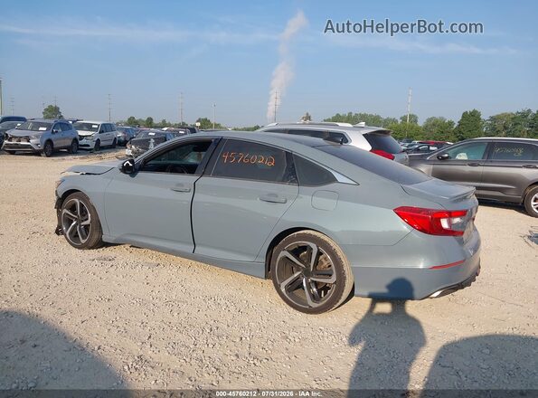 1HGCV1F35JA095271 2018 HONDA ACCORD Синий Задняя левая четверть