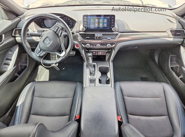 1HGCV1F35JA097960 2018 HONDA ACCORD Gray Widok deski rozdzielczej