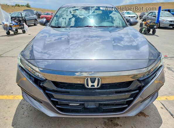 1HGCV1F35JA097960 2018 HONDA ACCORD Gray Widok z przodu