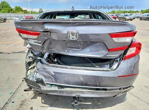 1HGCV1F35JA097960 2018 HONDA ACCORD Gray Widok z tyłu