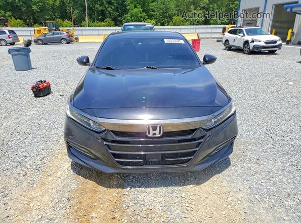 1HGCV1F35JA120749 2018 HONDA ACCORD Черный Вид спереди