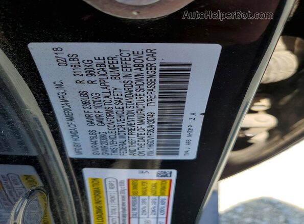 1HGCV1F35JA120749 2018 HONDA ACCORD Черный Вид подкапотного пространства
