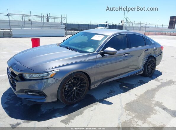 1HGCV1F35JA132495 2018 HONDA ACCORD Gray Vista tres cuartos delantera izquierda