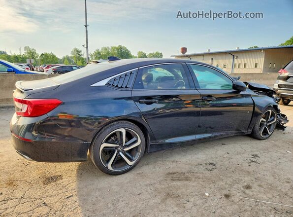 1HGCV1F35JA136532 2018 HONDA ACCORD Black Tył prawy