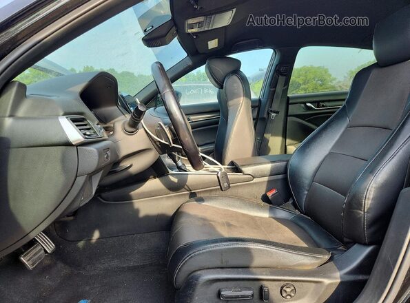 1HGCV1F35JA136532 2018 HONDA ACCORD Black Widok wnętrza z przodu