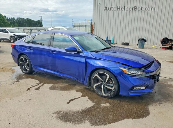 1HGCV1F35JA153184 2018 HONDA ACCORD Черный Передняя правая четверть