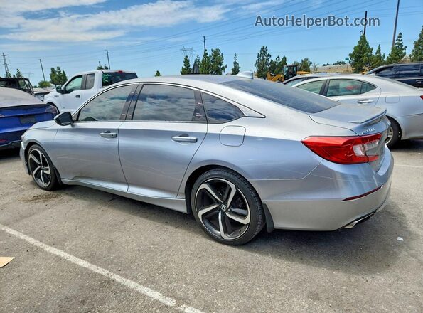 1HGCV1F35JA188792 2018 HONDA ACCORD Silver Задня ліва чверть