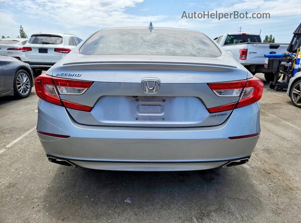 1HGCV1F35JA188792 2018 HONDA ACCORD Silver Вид ззаду
