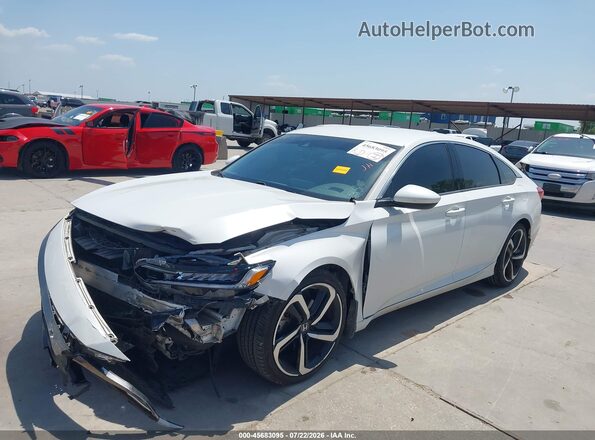 1HGCV1F35JA201864 2018 HONDA ACCORD White წინა მარცხენა ხედი სამი მეოთხედიდან