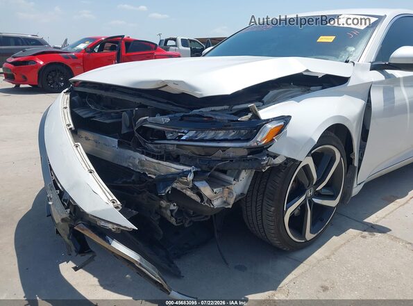 1HGCV1F35JA201864 2018 HONDA ACCORD White წინა ხედი