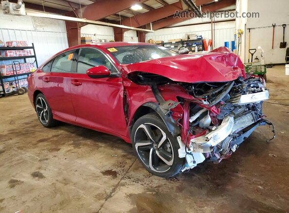 1HGCV1F35JA207552 2018 HONDA ACCORD Red Передня права чверть