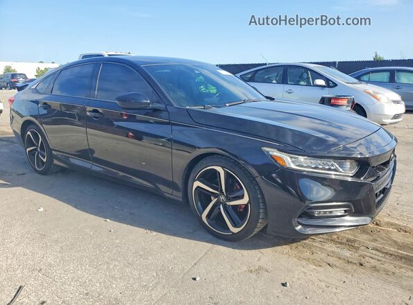 1HGCV1F35KA004498 2019 HONDA ACCORD Black Առջևի աջ