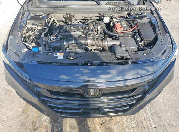1HGCV1F35KA004498 2019 HONDA ACCORD Black Սալոնի հետևի տեսք