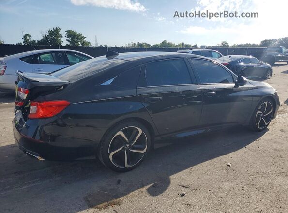 1HGCV1F35KA004498 2019 HONDA ACCORD Black Հետևի աջ