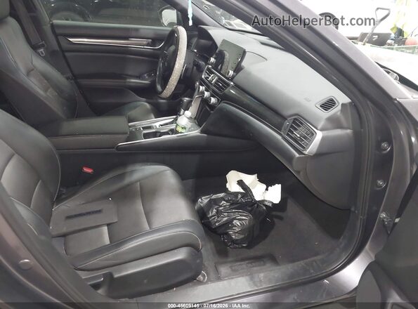1HGCV1F35KA024637 2019 HONDA ACCORD Серый Вид салона спереди