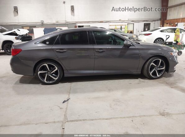1HGCV1F35KA024637 2019 HONDA ACCORD Серый Вид задней части салона