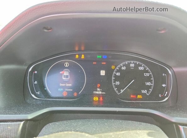 1HGCV1F35KA024847 2019 HONDA ACCORD Gray Widok zestawu wskaźników