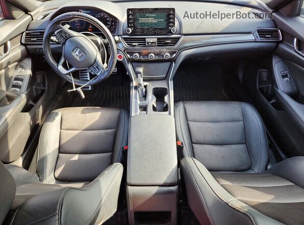 1HGCV1F35KA024847 2019 HONDA ACCORD Gray Widok deski rozdzielczej