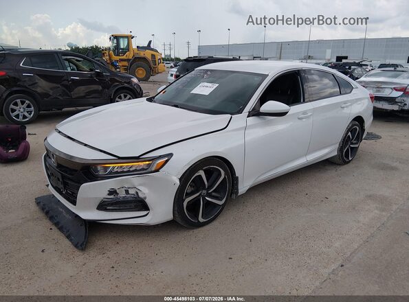 1HGCV1F35KA046962 2019 HONDA ACCORD White Передня ліва чверть