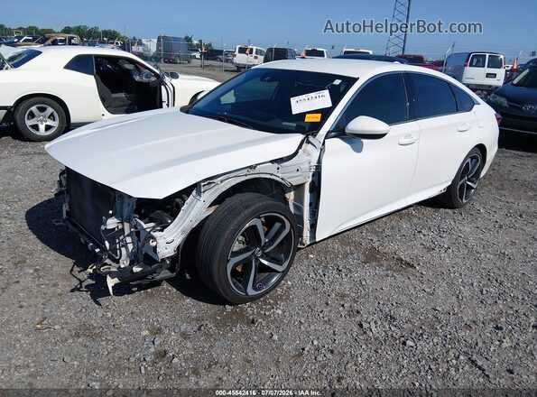 1HGCV1F35KA111714 2019 HONDA ACCORD White Front left
