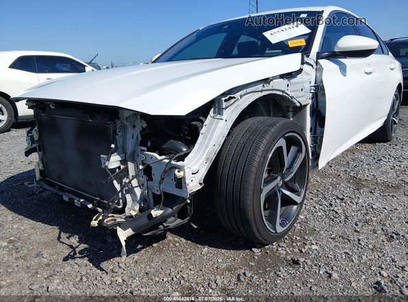 1HGCV1F35KA111714 2019 HONDA ACCORD White Front view