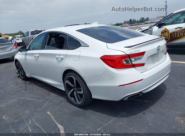 1HGCV1F35KA130134 2019 HONDA ACCORD White Trasero izquierdo