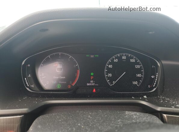1HGCV1F35KA147757 2019 HONDA ACCORD White ხელსაწყოთა პანელის ხედი