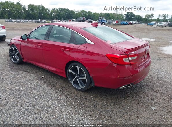 1HGCV1F35KA164512 2019 HONDA ACCORD Red Հետևի ձախ