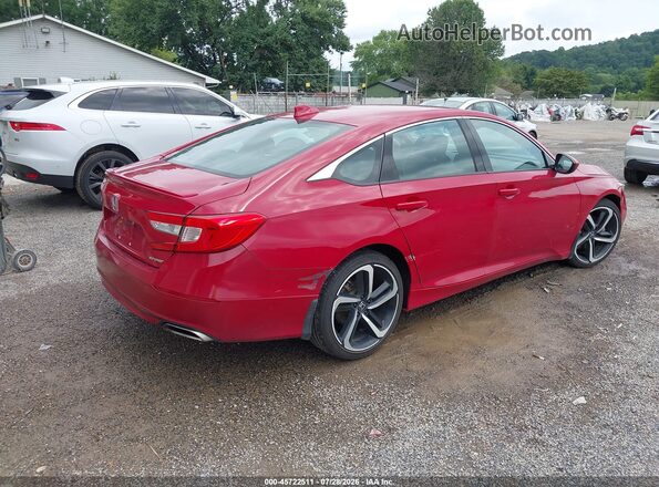 1HGCV1F35KA164512 2019 HONDA ACCORD Red Հետևի աջ