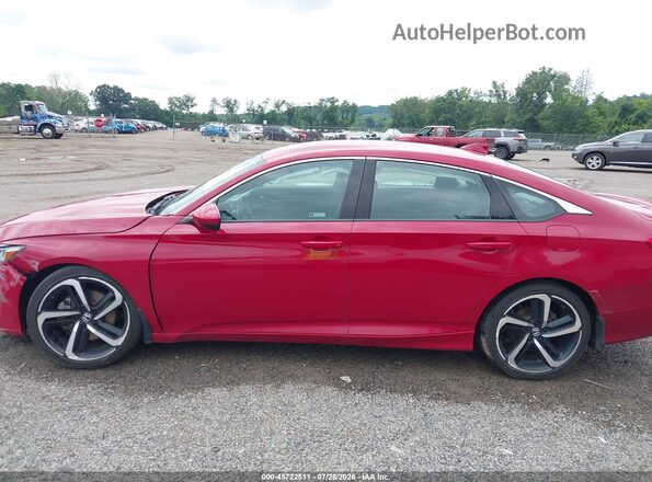 1HGCV1F35KA164512 2019 HONDA ACCORD Red Սալոնի 360 աստիճան տեսք