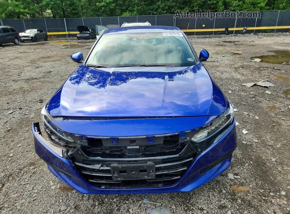 1HGCV1F35KA167359 2019 HONDA ACCORD Blue წინა ხედი