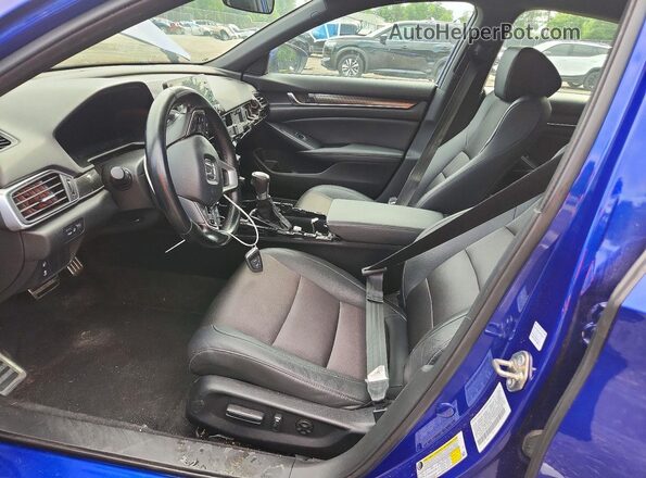 1HGCV1F35KA167359 2019 HONDA ACCORD Blue წინა სალონის ხედი