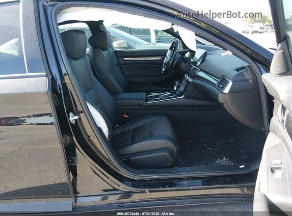 1HGCV1F35LA058692 2020 HONDA ACCORD Черный Вид салона спереди