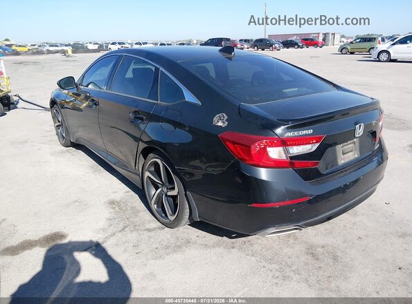 1HGCV1F35LA058692 2020 HONDA ACCORD Черный Задняя левая четверть