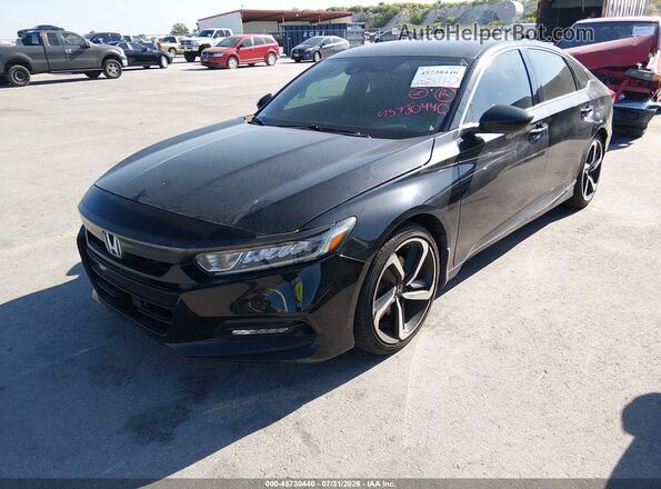 1HGCV1F35LA058692 2020 HONDA ACCORD Черный Передняя левая четверть