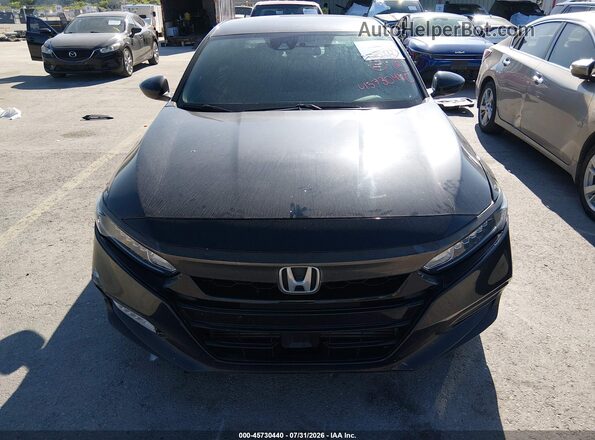 1HGCV1F35LA058692 2020 HONDA ACCORD Черный Вид задней части салона