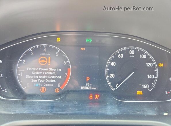 1HGCV1F35LA140888 2020 HONDA ACCORD Black Вид щитка приладів